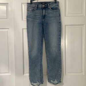Women’s Hudson Jeans, Size 26, Nico Mid-rise Straight Leg with Distressed Ankle